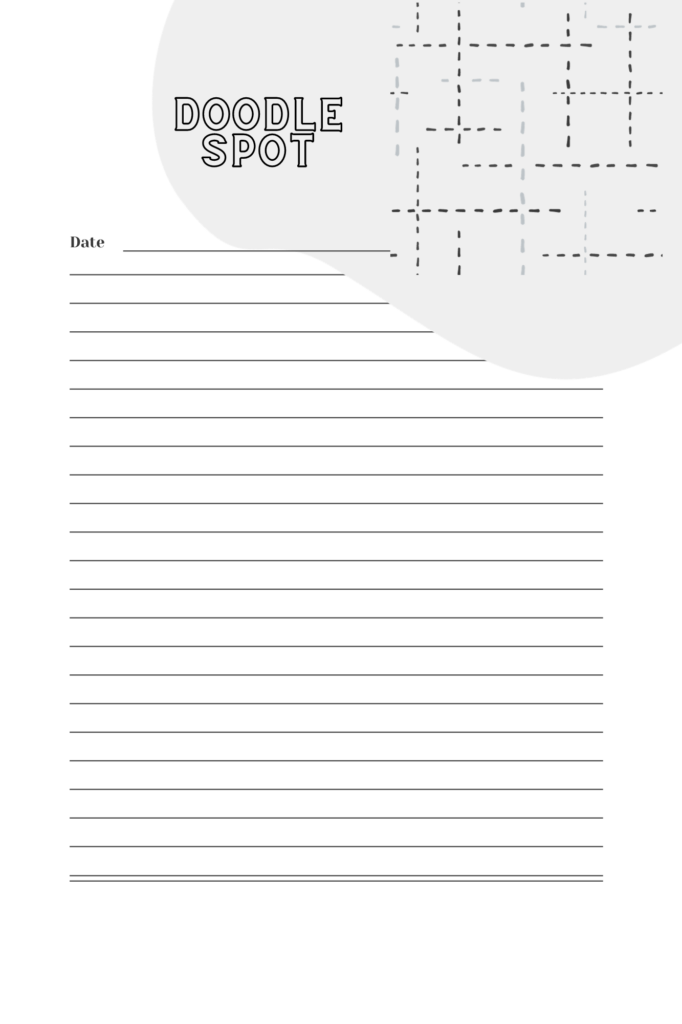 Sample journal page contains blank lines for writing.